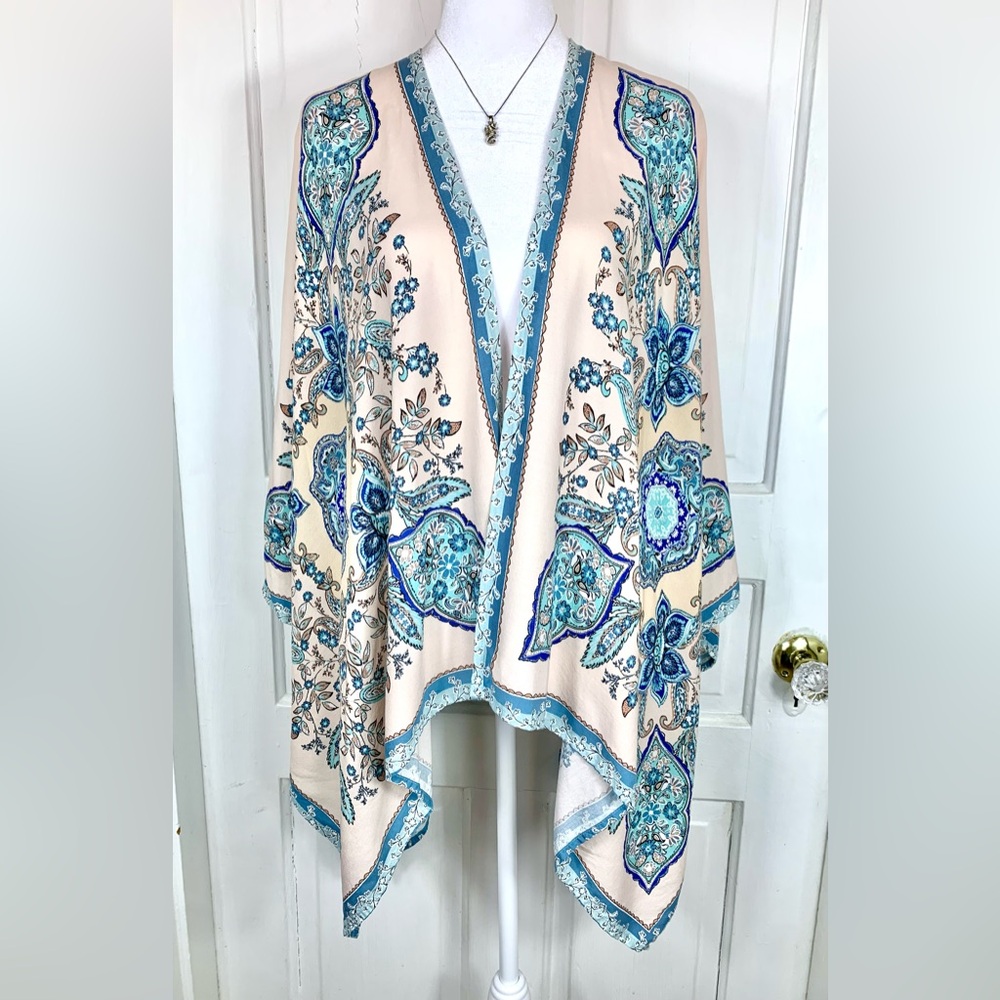 Maurice’s Paisley Scarf Kimono - Open Front - One Size